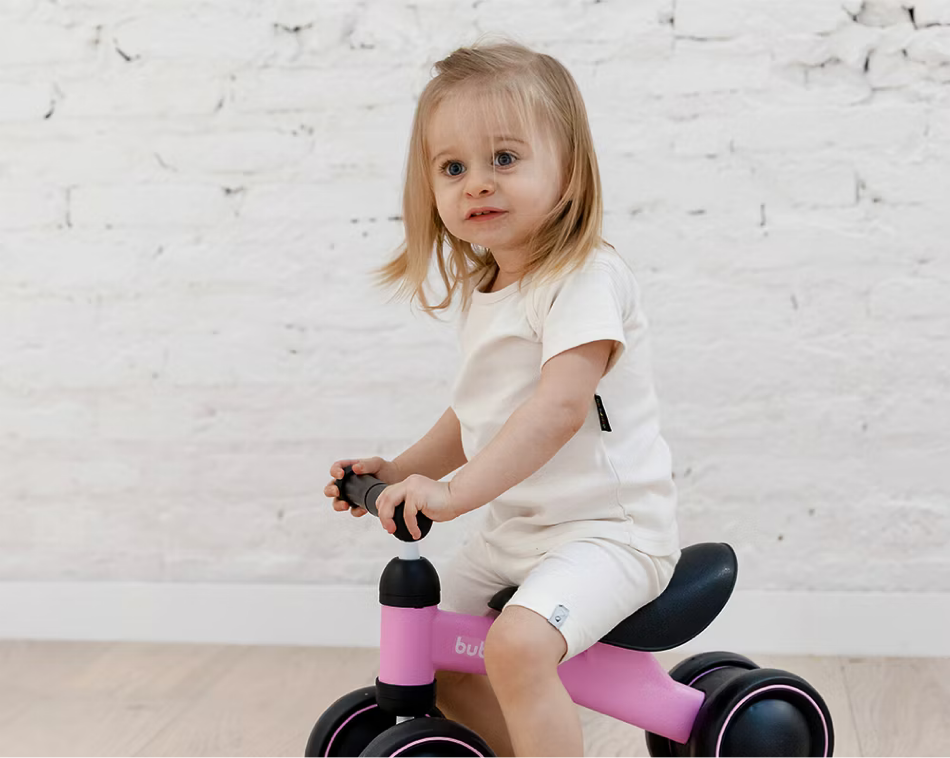 Bicicleta de Equilíbrio Com Som Para Bebês 4 Rodas Buba