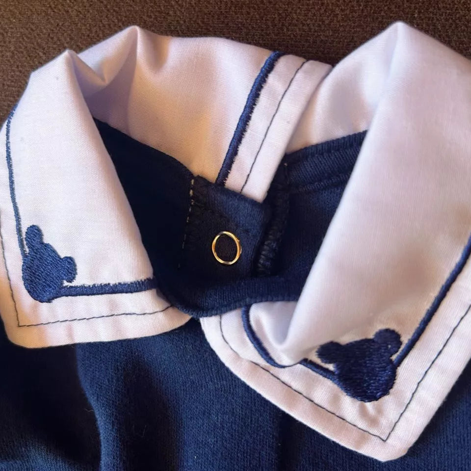 Body Bebe Menino Recem Nascido Gola Bordada