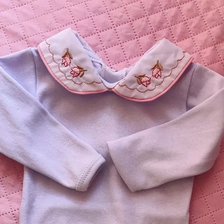 Body Bebê Menina com Gola Bordada – Conforto e Elegância