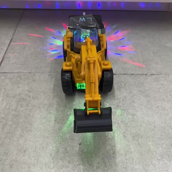 Brinquedo Caminhão Trator Retro Escavadeira Construção Com Luz com musice Led infantil//N-627