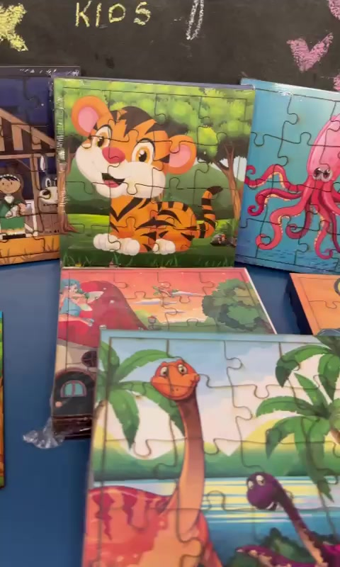 Kit 12 Jogos Quebra Cabeça Infantil em Madeira Mdf 16 peças cada (12 unidades)