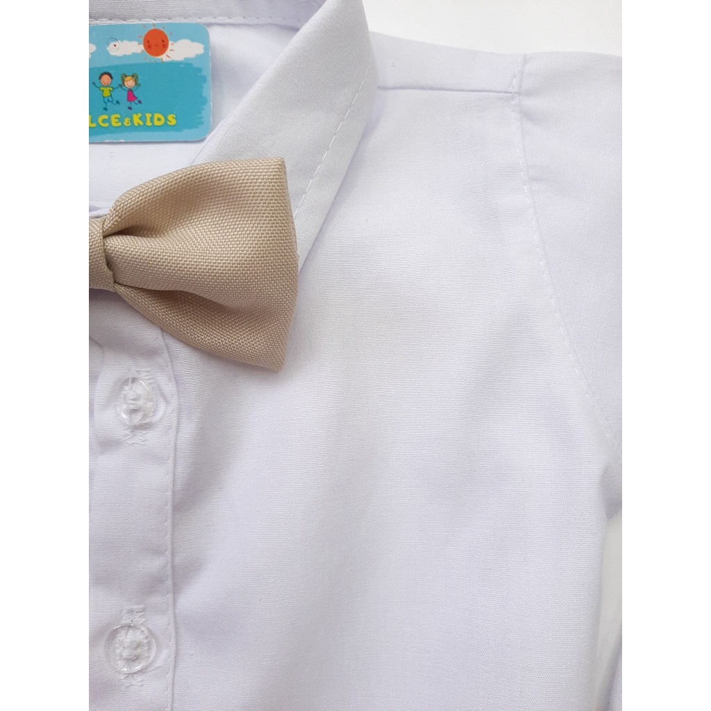 Conjunto Meu Batizado Roupa Social Bebê Menino Infantil Calça Bege e Manga Longa Casamento Pajem Festa