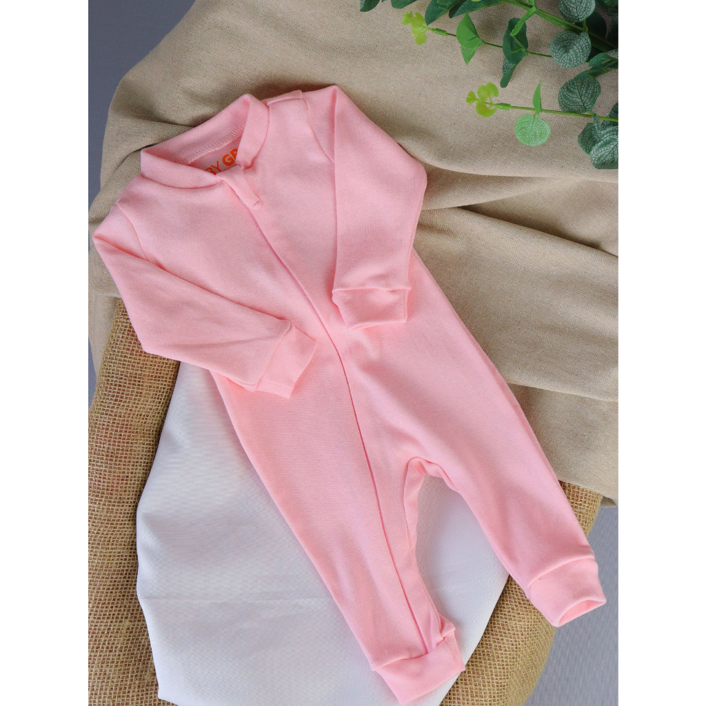 Macacão de Bebe Minimalista com Ziper Baby Greg - (0 a 9 meses) Lançamento