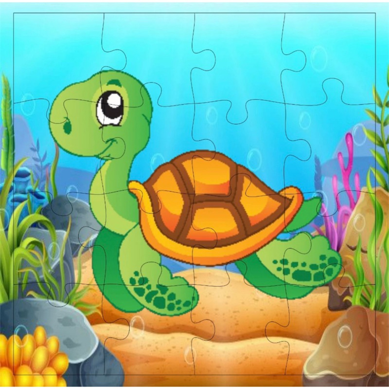 Kit 12 Jogos Quebra Cabeça Infantil em Madeira Mdf 16 peças cada (12 unidades)