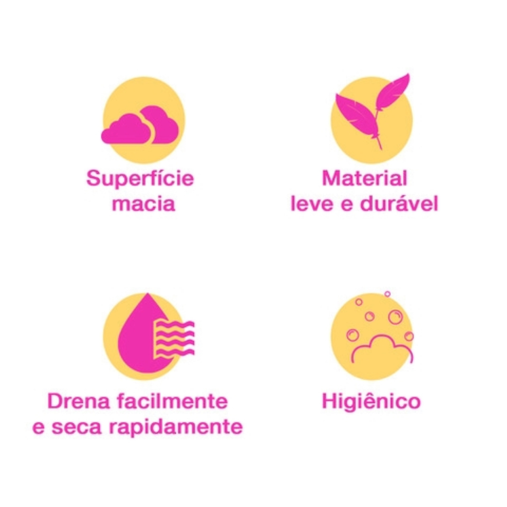 Suporte Banho Rede De Proteção Para Banheira De Bebê Portátil Confortável E Seguro Leve Mega Compras