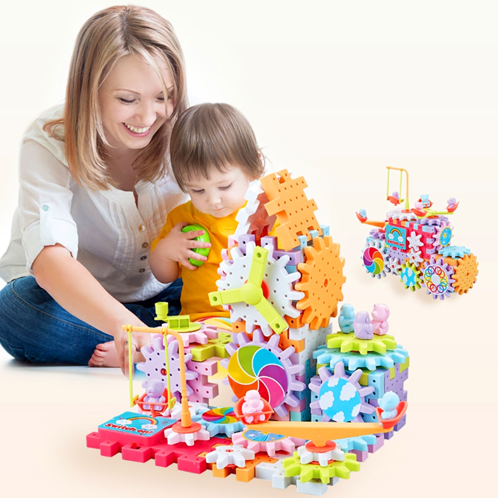 Brastoy Blocos de Montar Construção Engrenagens STEAM Brinquedo 165 Peças