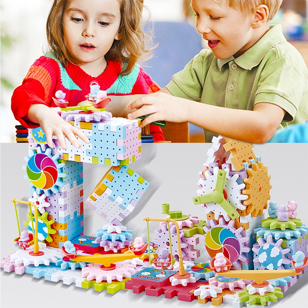 Brastoy Blocos de Montar Construção Engrenagens STEAM Brinquedo 165 Peças