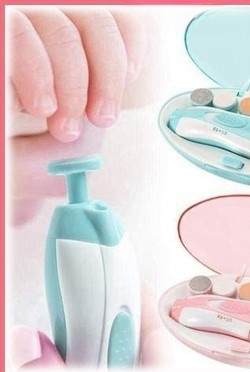 Lixa de Unha Elétrico Aparador Cortador Para Bebê Infantil Rosa/Azul