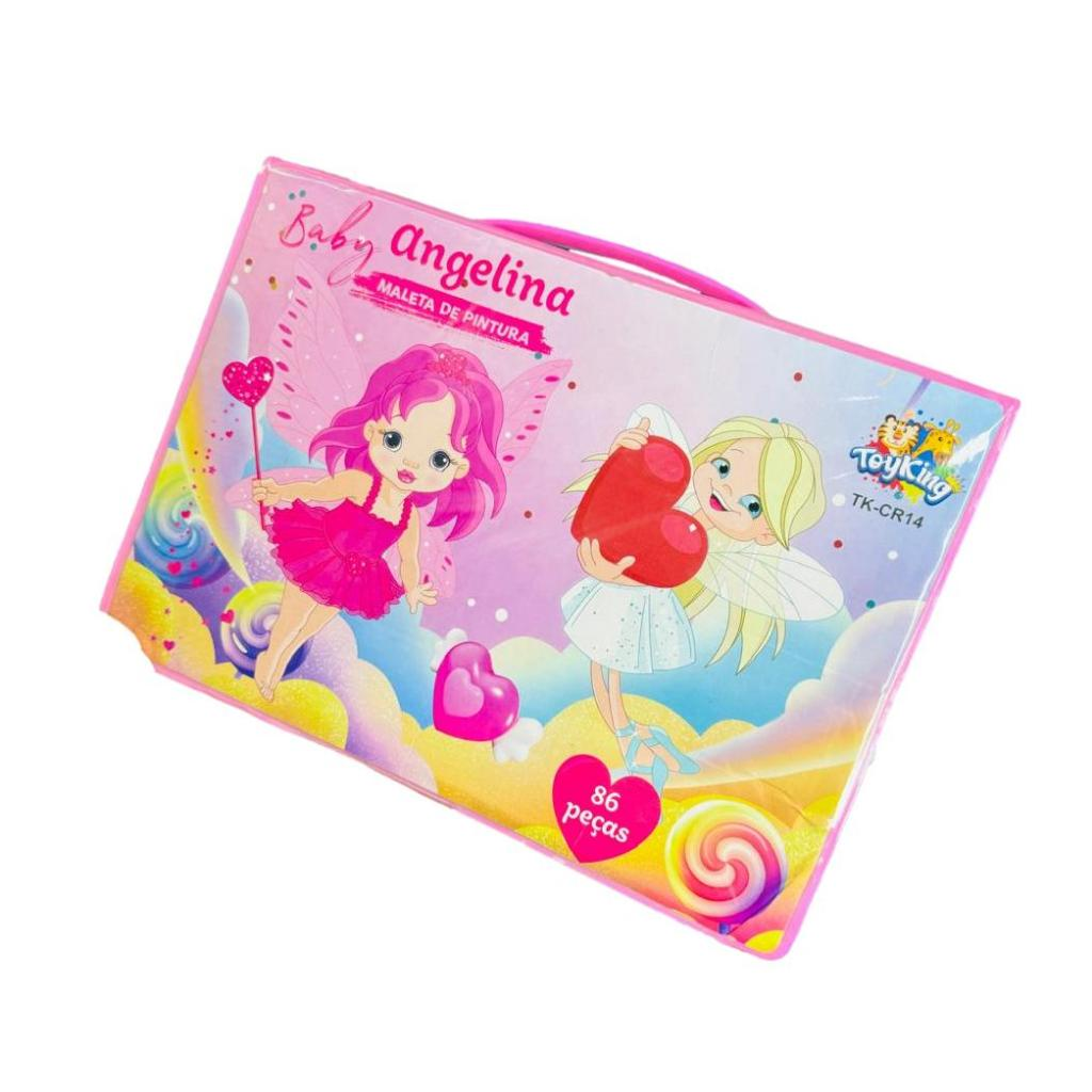 Kit Escolar Maleta de Pintura Infantil 86 Peças Baby Angelina ENVIO RÁPIDO