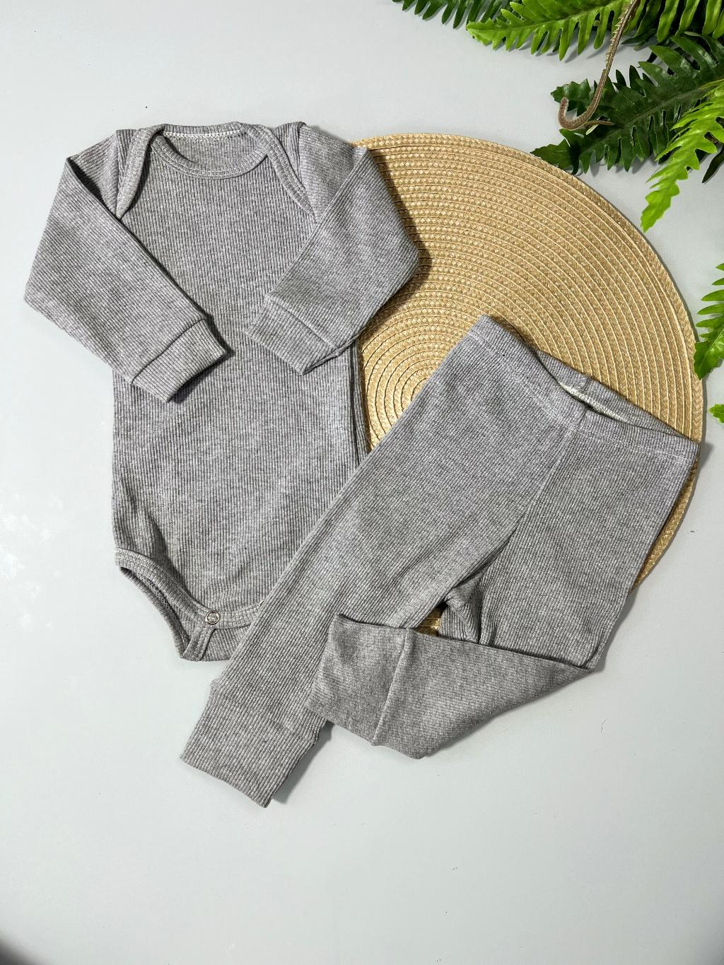 Kit 5 Conjunto Infantil de Body e Calça Bebê de Ribana Menino Confortavél do RN ao 3 Anos