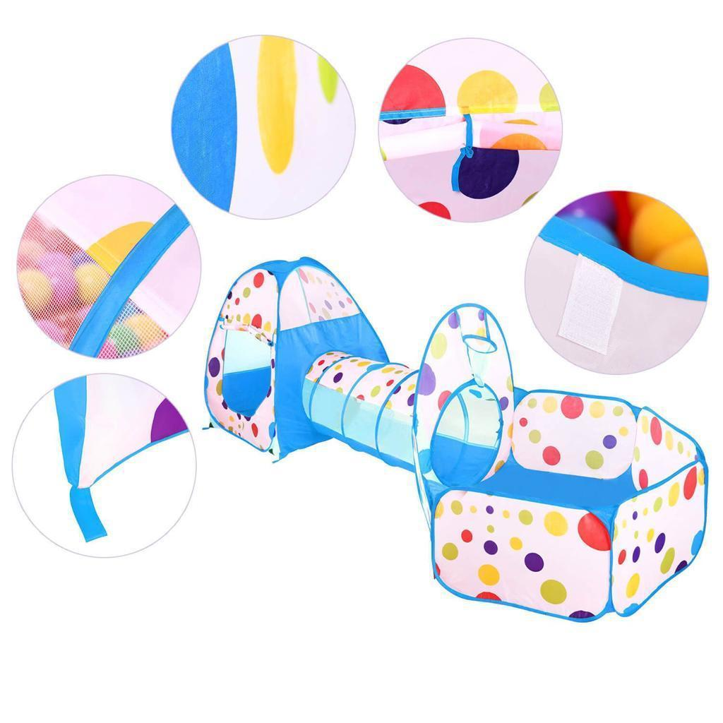 Barraca 3 em 1 Infantil Dobrável Piquenique 3x1 Toca Tunel