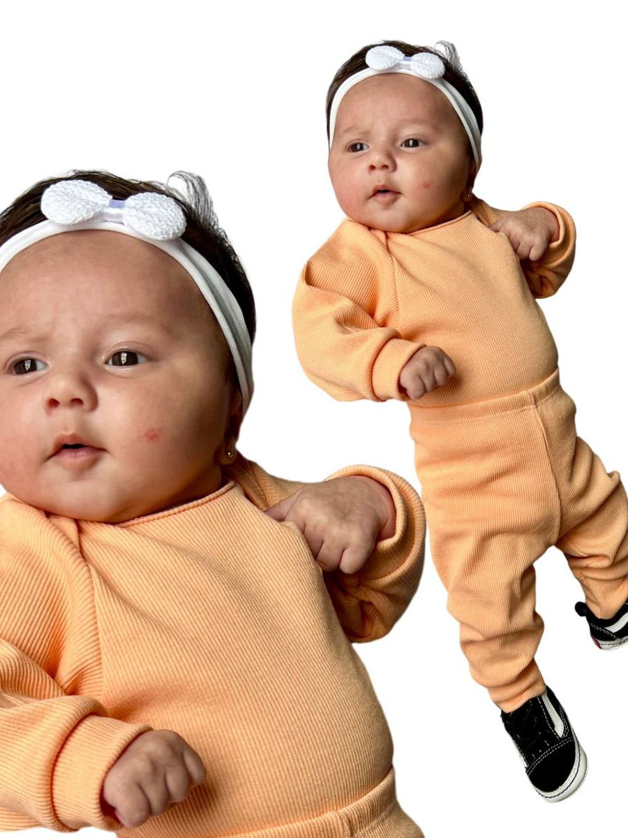 Kit 5 Conjunto Infantil de Body e Calça Bebê de Ribana Menino Confortavél do RN ao 3 Anos