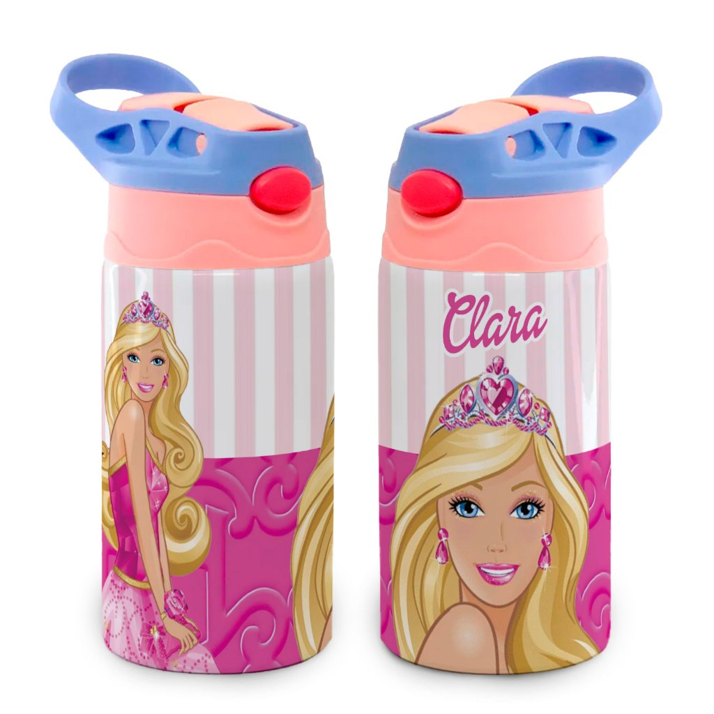 Garrafa Barbie Térmica Infantil Diversão com a Boneca Favorita!