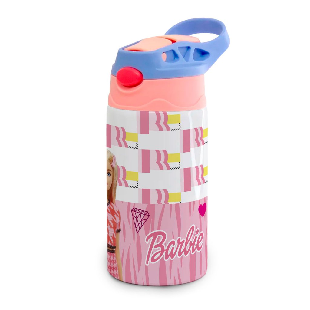 Garrafa Barbie Térmica Infantil Diversão com a Boneca Favorita!