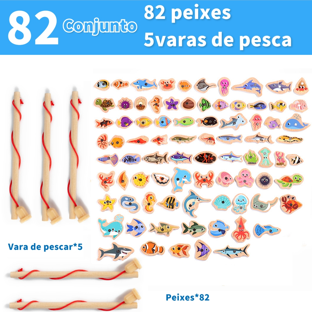 Pescaria Magnética Montessori 🎣 – Diversão & Aprendizado Pais e Filhos