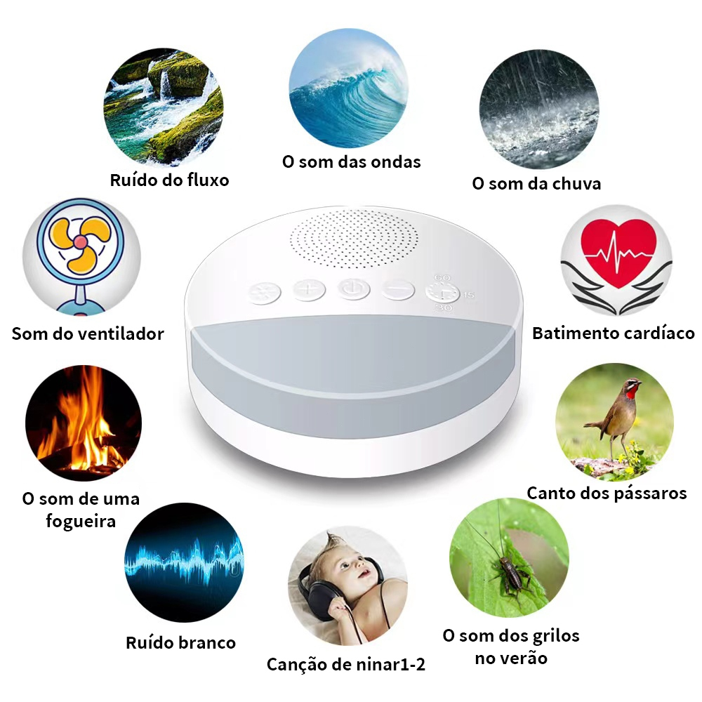 Aparato Sonoro Bebê Ruído Branco Útero Relax Dormir Ninar So