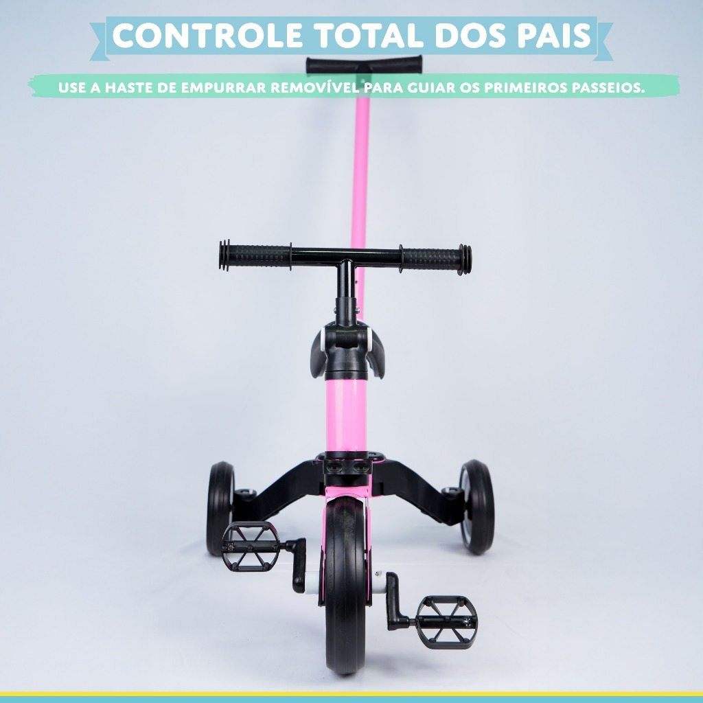 Triciclo Infantil 5 em 1 – Cresce com Seu Filho! De Passeio a Bicicleta de Equilíbrio