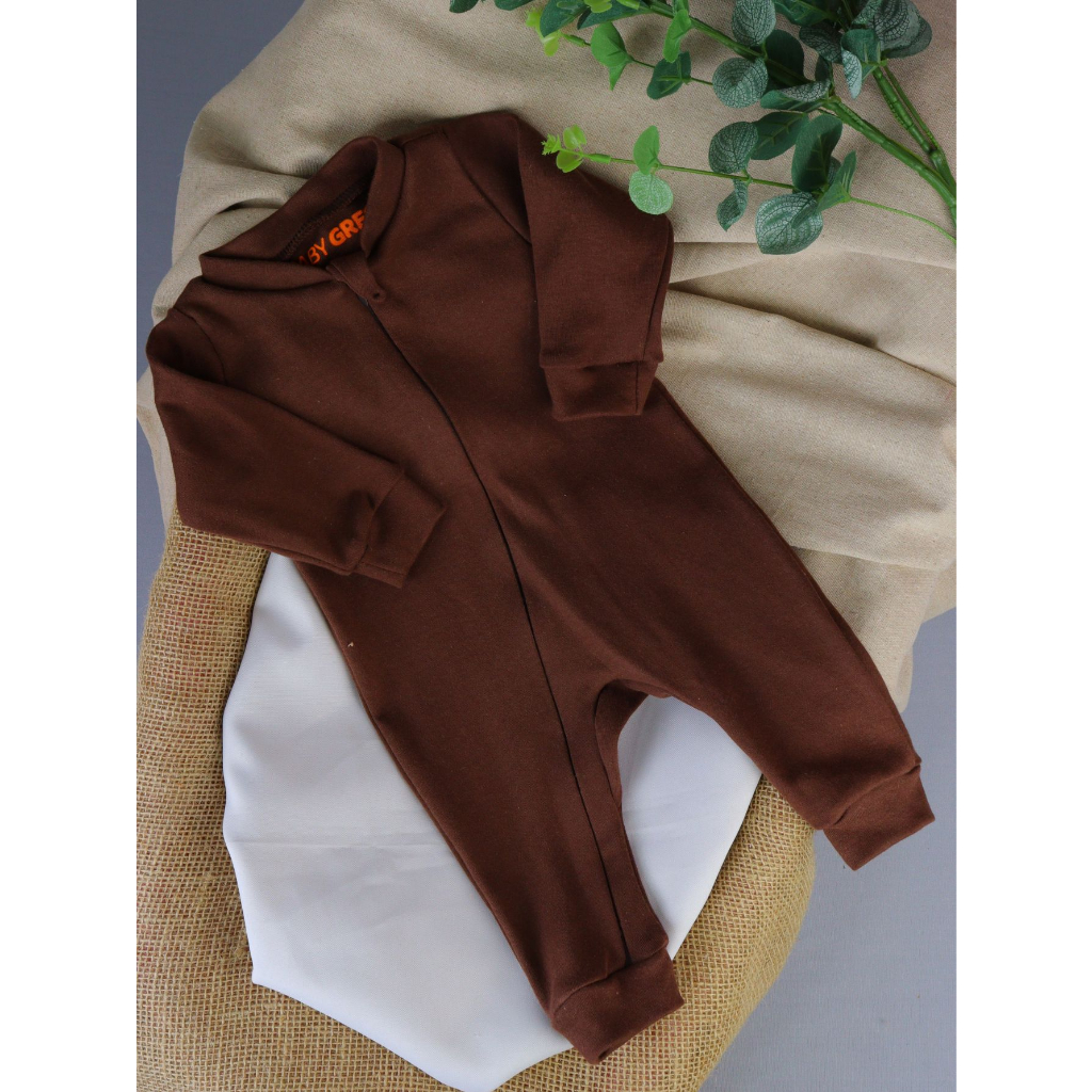 Macacão de Bebe Minimalista com Ziper Baby Greg - (0 a 9 meses) Lançamento