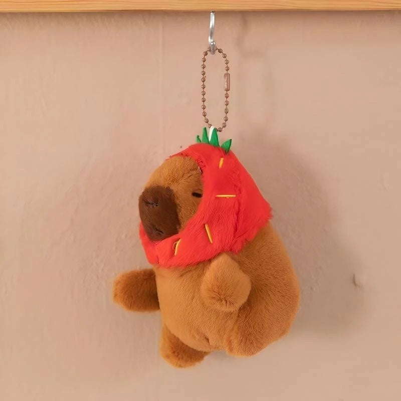 Chaveiro de Pelúcia Kawaii Capivara – Fofinho, Macio e Perfeito para Bolsa ou Mochila