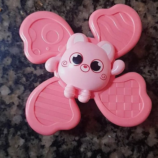 Kit 3 Brinquedos Infantis Giratórios com Ventosa – Chocalho Spinner para Bebê
