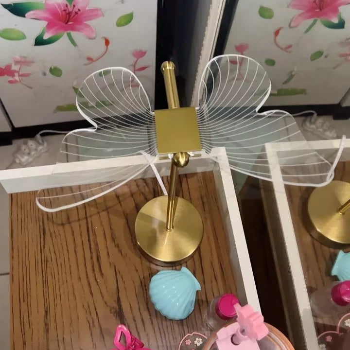 Candeeiro de mesa borboleta, luz noturna nórdica para quarto bivolt 3 cores