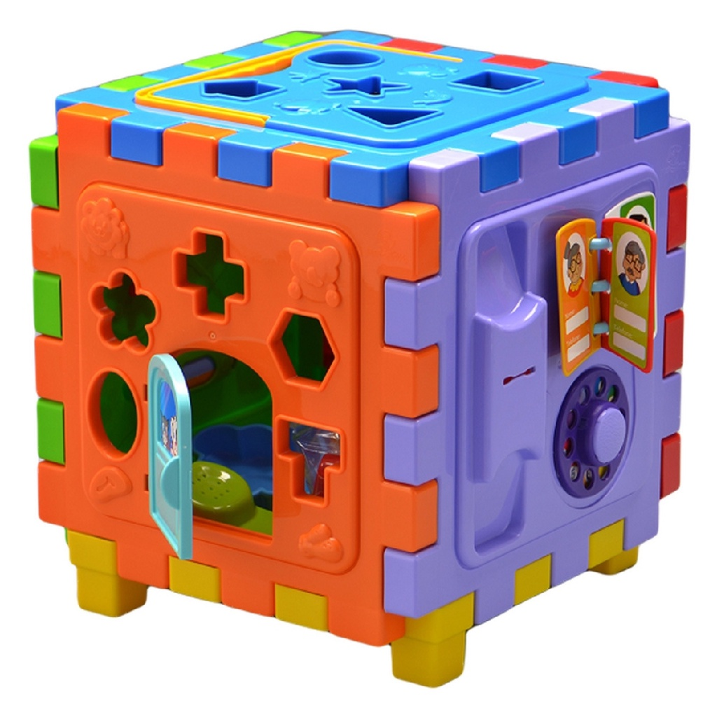 Cubo Didático Grande Formas Encaixar Brinquedo Educativo Bebê
