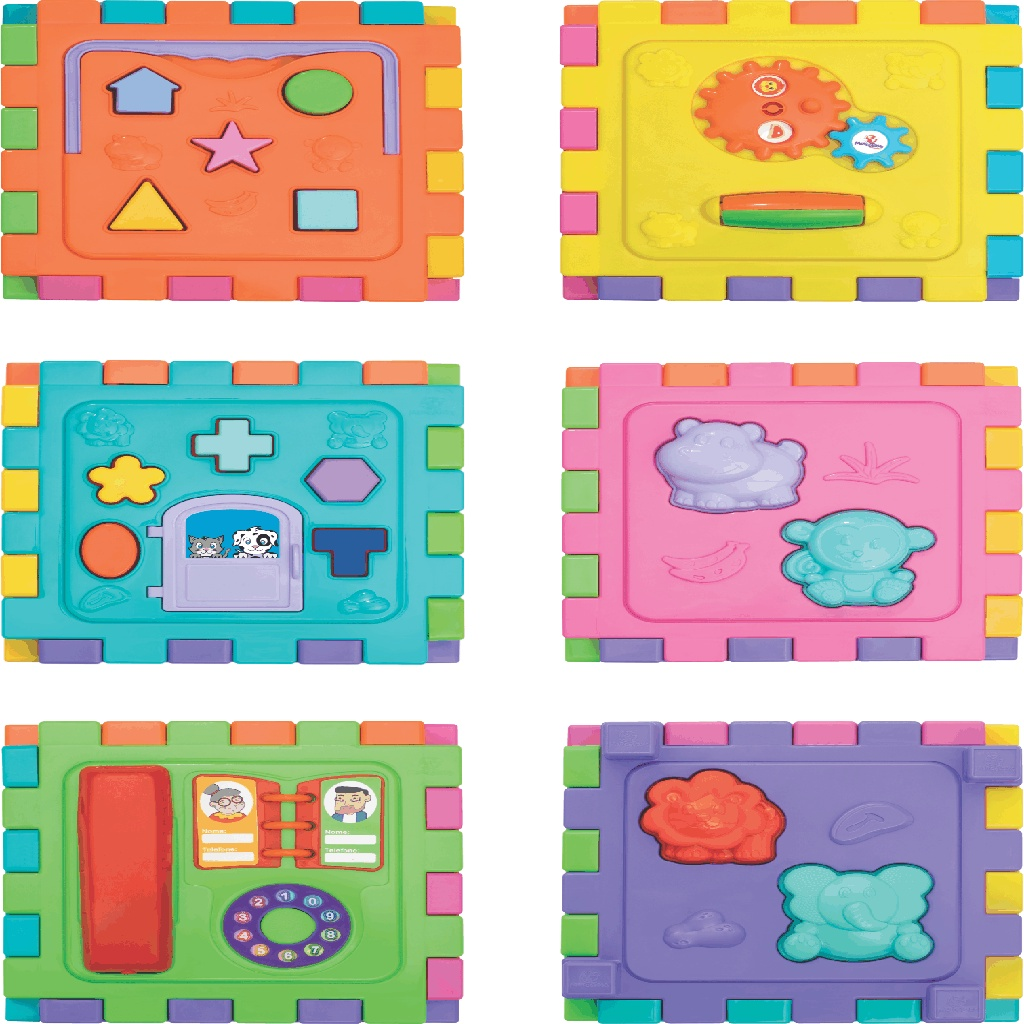 Cubo Didático Grande Formas Encaixar Brinquedo Educativo Bebê