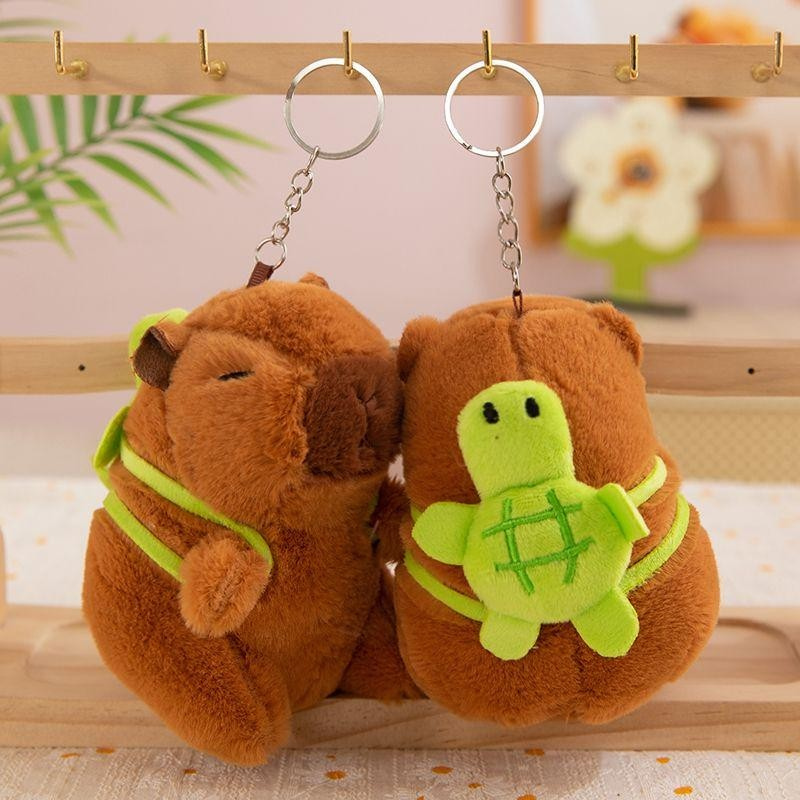 Kawaii CAPIVARA Keychain Pingente De Pelúcia Simulação Capibara Boneca Fofa Anime Recheada Aniversário