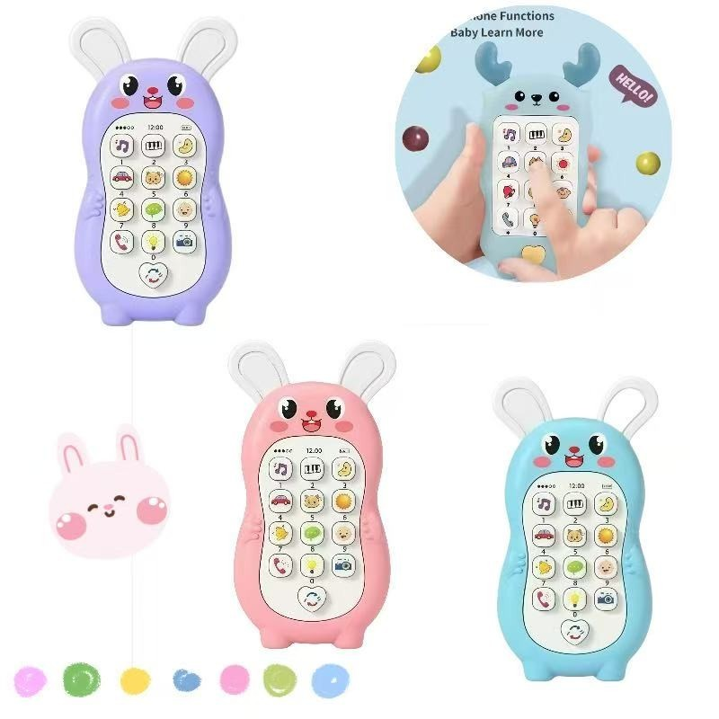 Telefone De Brinquedos Para Bebês Música Dormir Com Simulação Crianças Educativo Infantil Mordedor