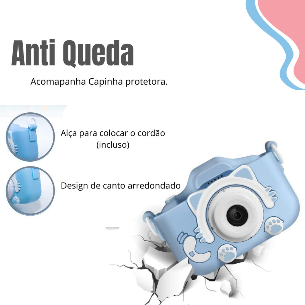 Camera Infantil Digital Filmadora Infantil Mini Maquina Fotografica Infantil Fotografa E Filma Tira Foto De Verdade