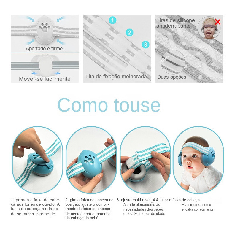 Protetores De Ouvido Antirruído Para Bebês, Protetor À Prova De Som Para Dormir Infantil Para Crianças Com Autismo