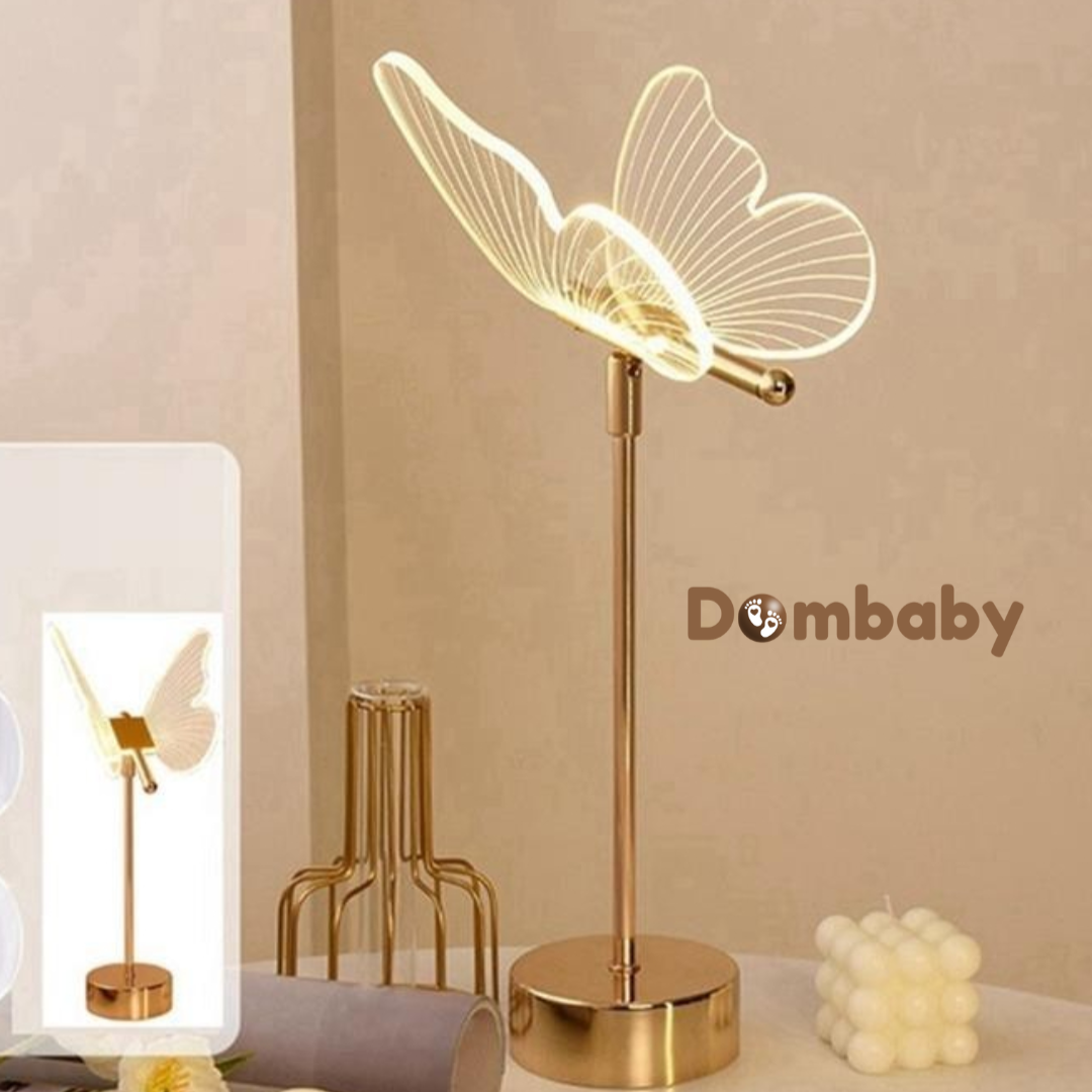 Candeeiro de mesa borboleta, luz noturna nórdica para quarto bivolt 3 cores