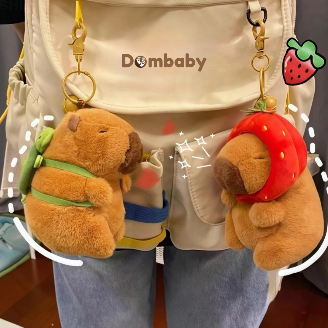 Chaveiro de Pelúcia Kawaii Capivara – Fofinho, Macio e Perfeito para Bolsa ou Mochila