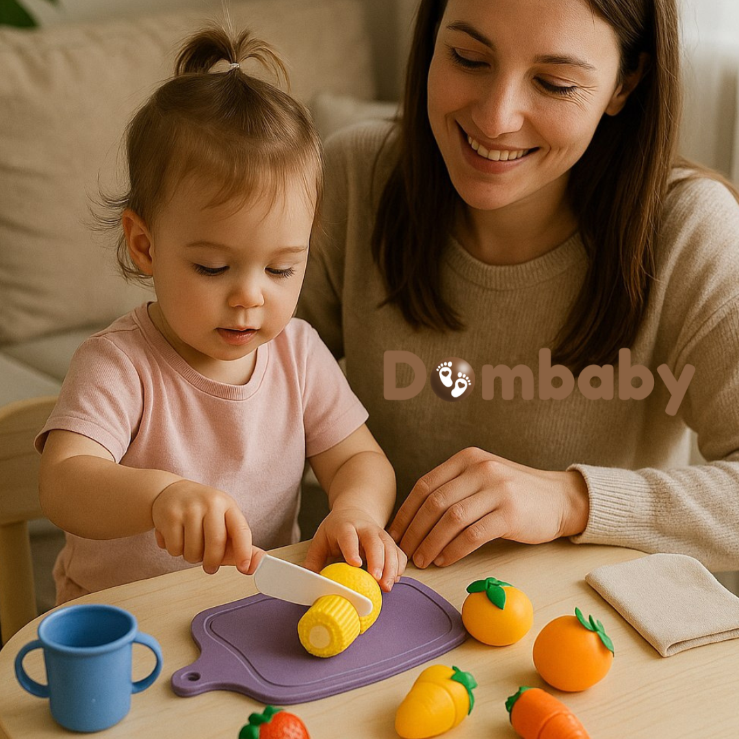 Brinquedo Montessori Frutas e Legumes de Cortar em Madeira – Educativo e Divertido