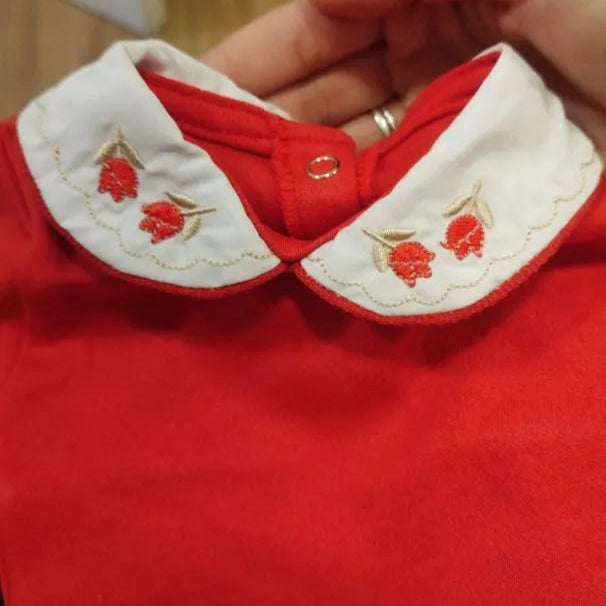 Body Bebê Menina com Gola Bordada – Conforto e Elegância