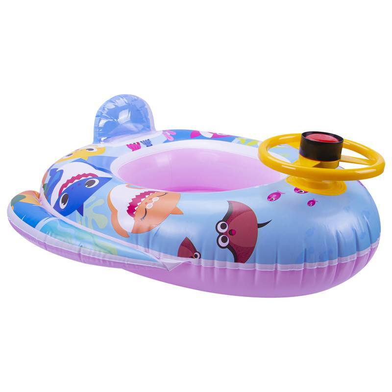 Boia Inflável p/ Bebês Tubarão ou Astronauti com Buzina e Fraldário