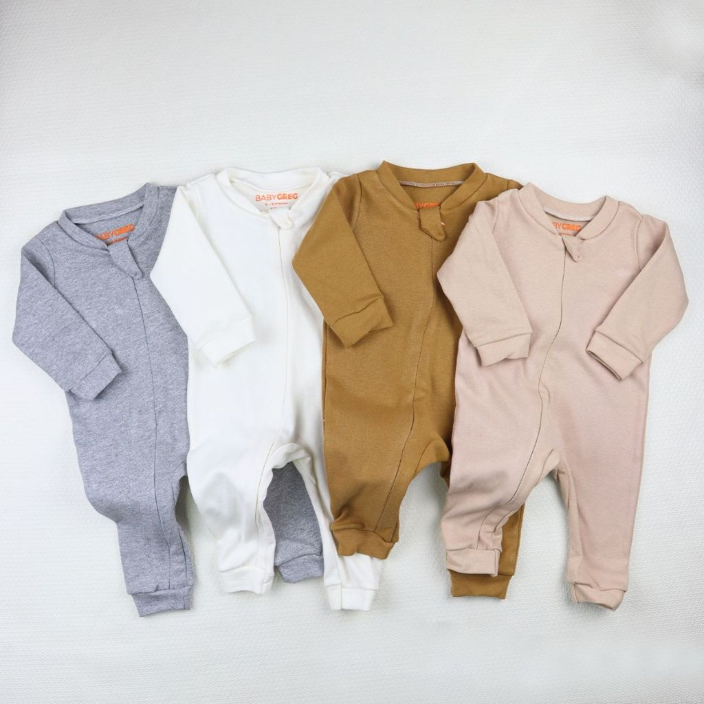 3 Macacão de Bebe Minimalista premium com Ziper