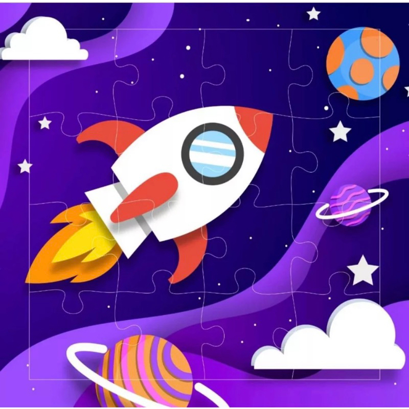 Kit 12 Jogos Quebra Cabeça Infantil em Madeira Mdf 16 peças cada (12 unidades)