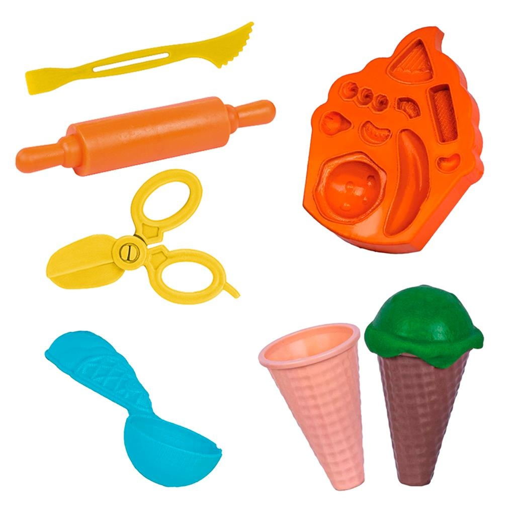 Massinha de Modelar Infantil Doceria Com Cheiro de Tutti-Frutti + Acessórios - Super Toys