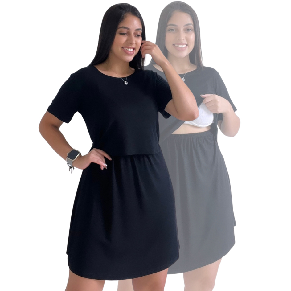 Vestido Gestante e Amamentação Premium – Conforto, Estilo e Praticidade