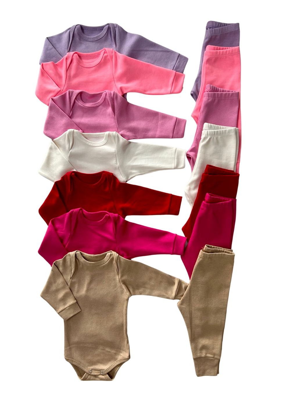 Kit 5 Conjunto Infantil de Body e Calça Bebê de Ribana Menino Confortavél do RN ao 3 Anos