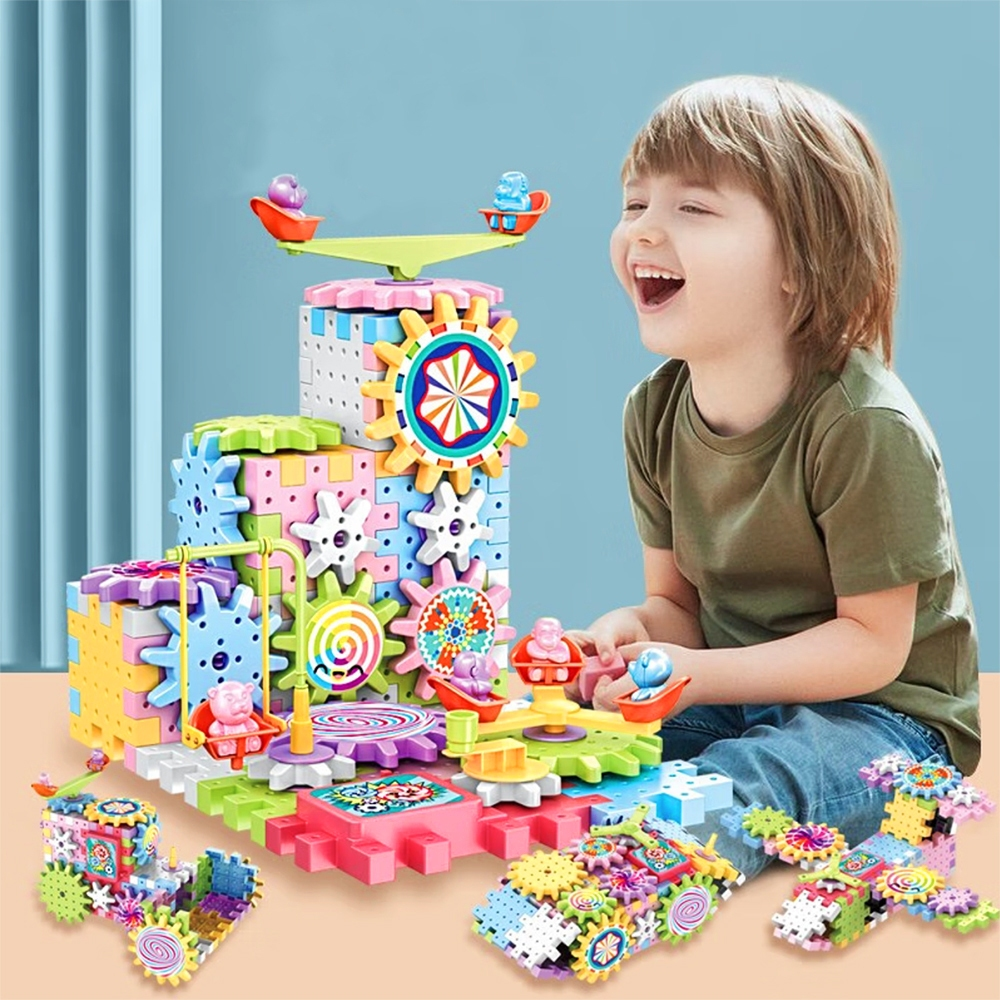 Brastoy Blocos de Montar Construção Engrenagens STEAM Brinquedo 165 Peças