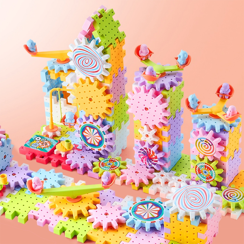Brastoy Blocos de Montar Construção Engrenagens STEAM Brinquedo 165 Peças
