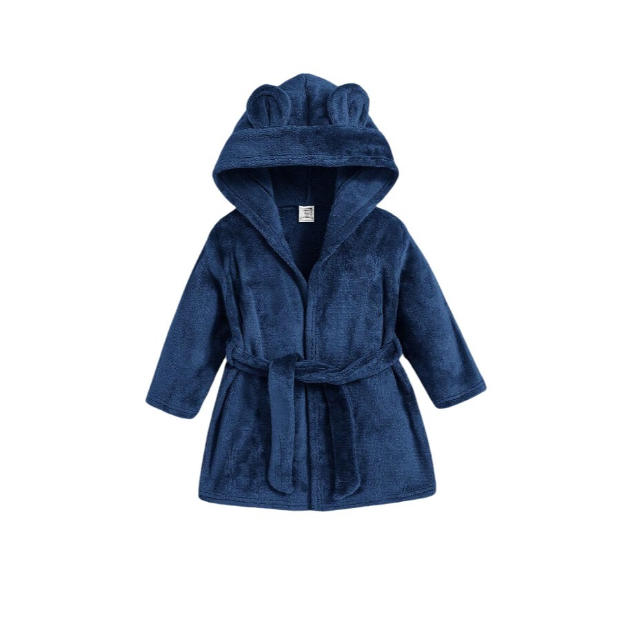 Roupão Infantil Quentinho Com Capuz e Cinto Tecido Plush Antialérgico