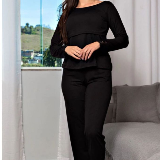 ConfortGest™ – Kit 2 Pijamas de Amamentação & Gestante