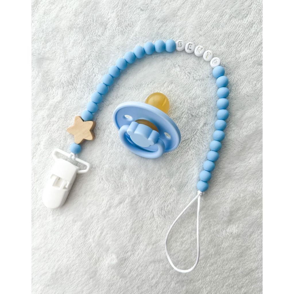 Prendedor de chupeta personalizado com nome para bebês