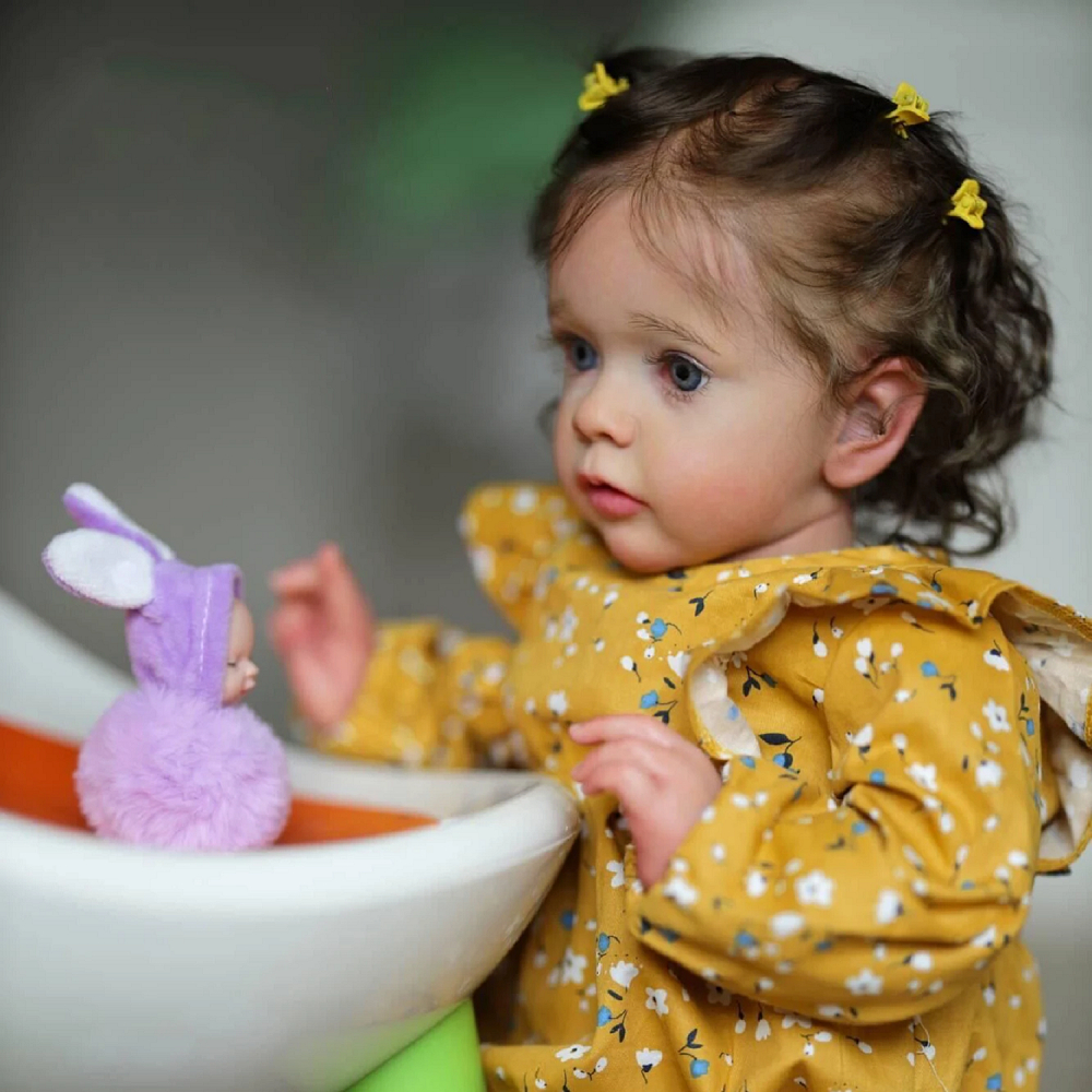Bonecas de Silicone Para Bebês 55cm Meninas Pele Pintada em 3D Brinquedo Realista Presente