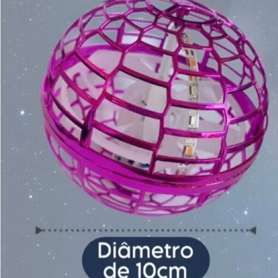 Bola Voadora Mágica LED com Sensor – Brinquedo Interativo Infantil Recarga USB