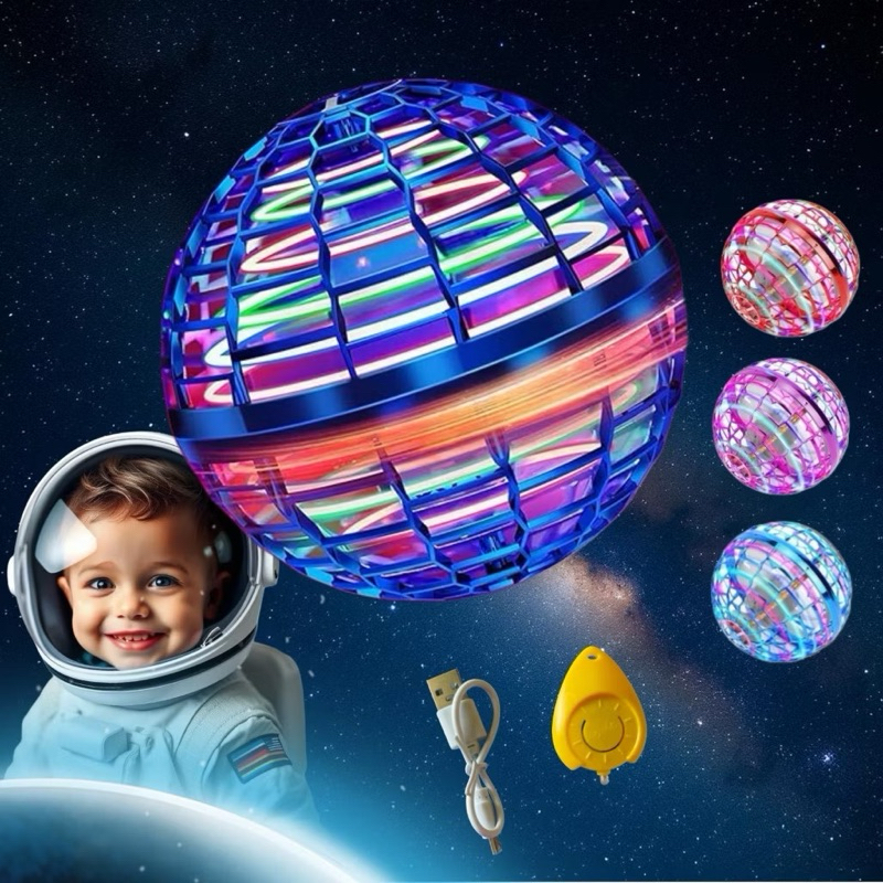 Bola Voadora Mágica LED com Sensor – Brinquedo Interativo Infantil Recarga USB