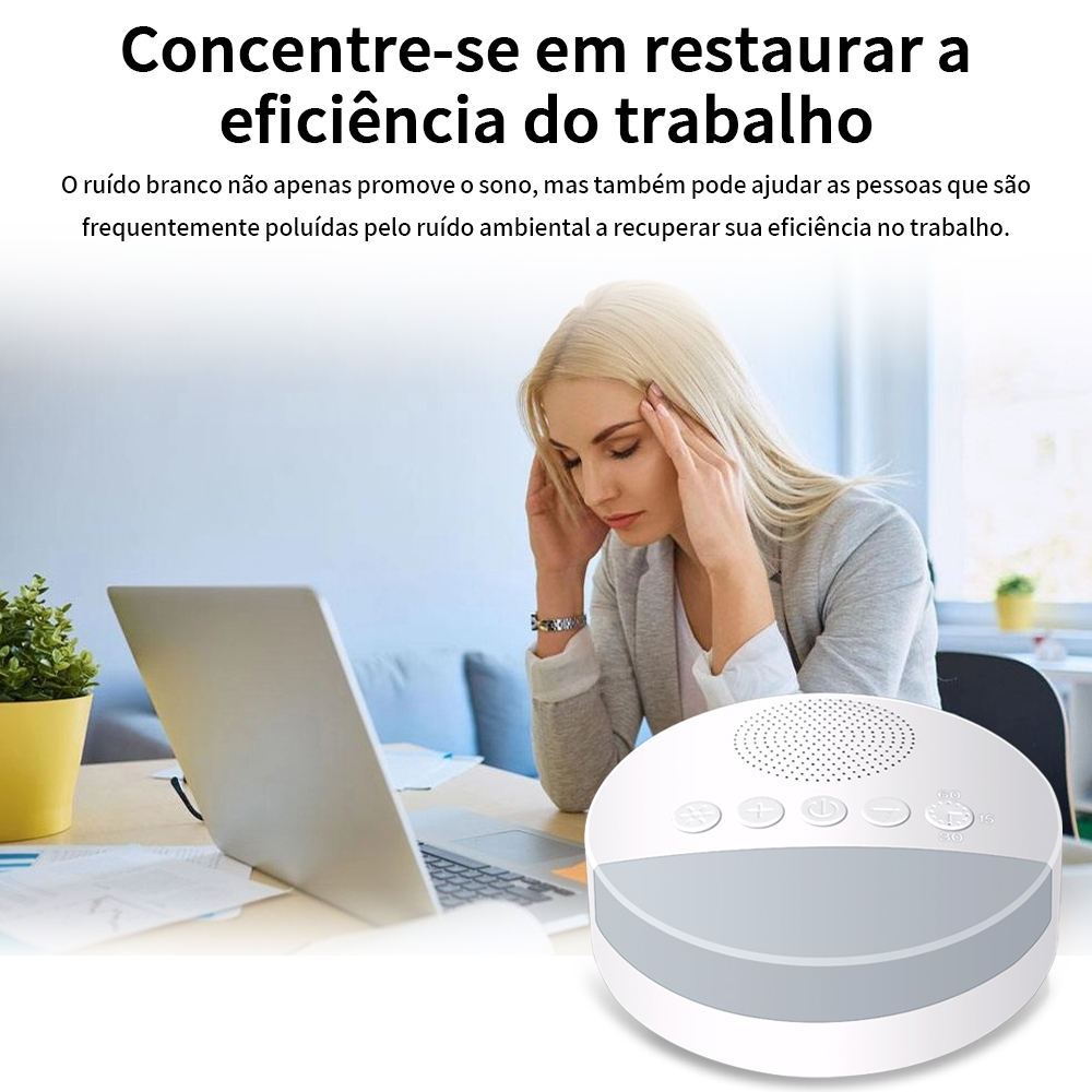 Aparato Sonoro Bebê Ruído Branco Útero Relax Dormir Ninar So